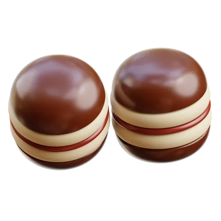 Macarons au chocolat  3D Icon