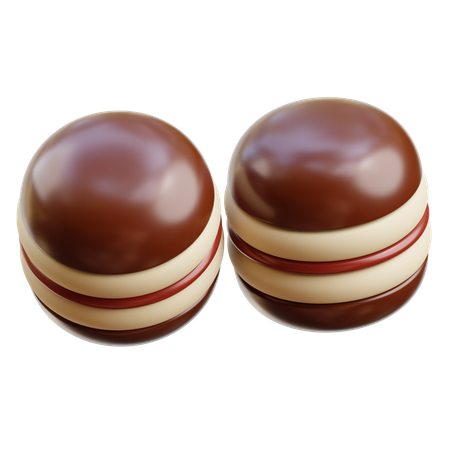 Macarons au chocolat  3D Icon