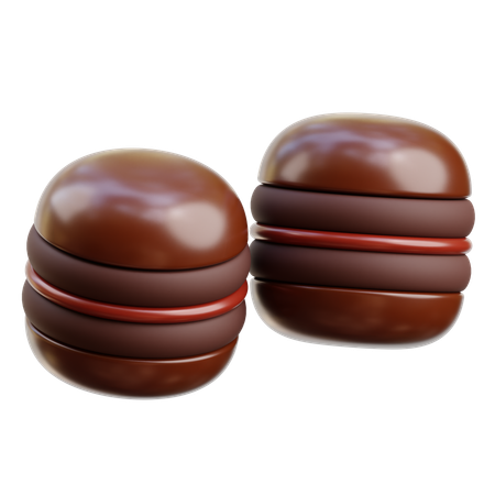 Macarons chocolate  3D Icon