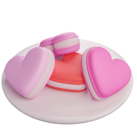 Macarons Plate  3D Icon