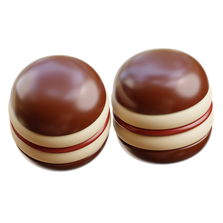 Macarons Schokolade  3D Icon