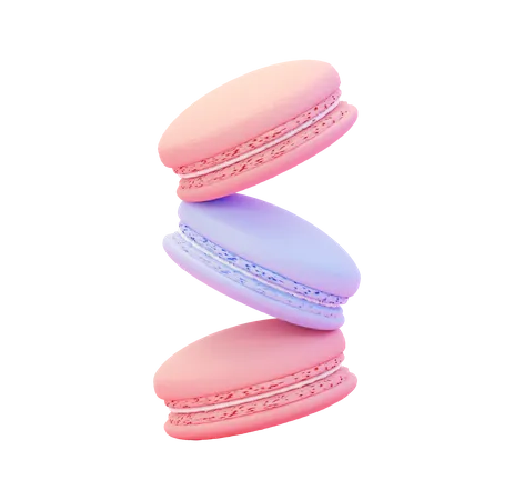 3 D Pink And Purple Macaroon 3D Icon