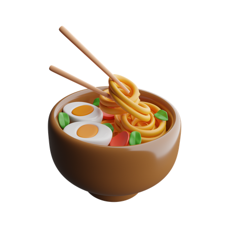 Macarrão e ovos  3D Icon