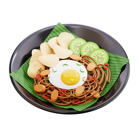 Noodles fritos  3D Icon