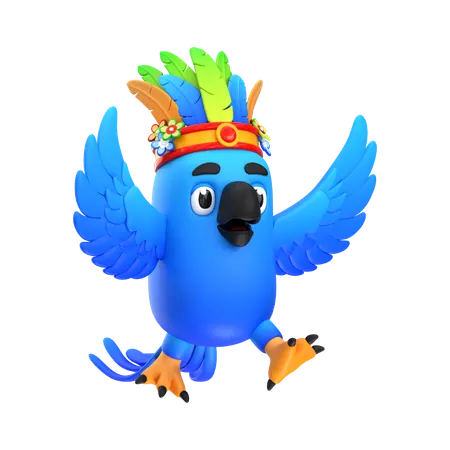 3 D Rendering Macaw Bird Illustration 3D Icon