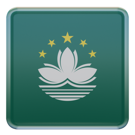 Macau-Flagge  3D Icon