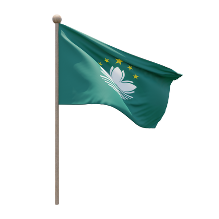 Macau Flagpole  3D Icon