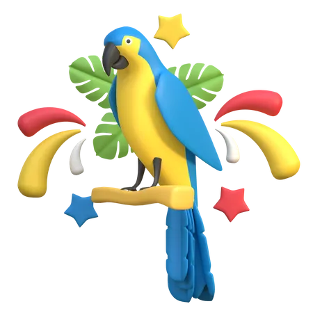 Macaw Bird  3D Icon