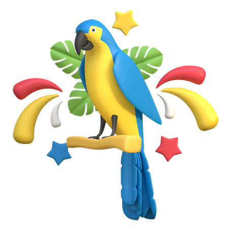 Macaw Bird  3D Icon