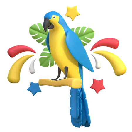 Macaw Bird 3D Icon