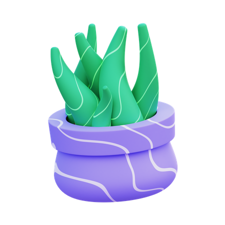 Maceta de hierba  3D Icon