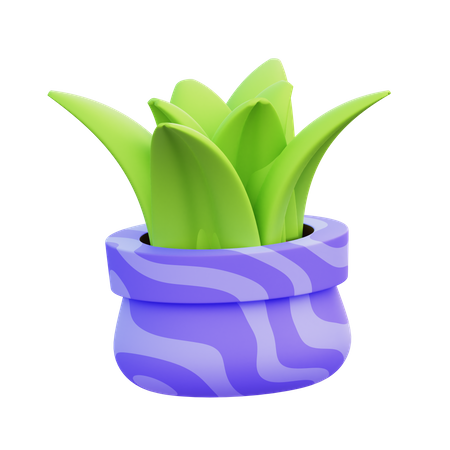 Maceta de hierba  3D Icon