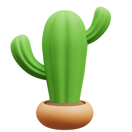 Maceta de cactus  3D Icon