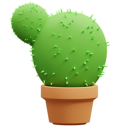 Maceta de cactus  3D Icon