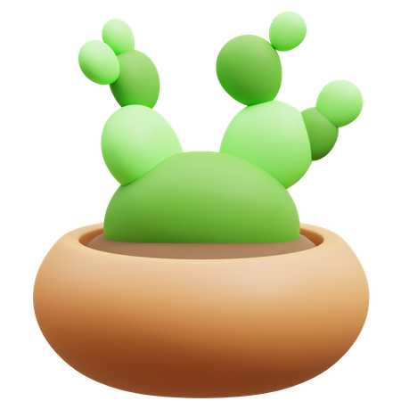 Maceta de cactus  3D Icon