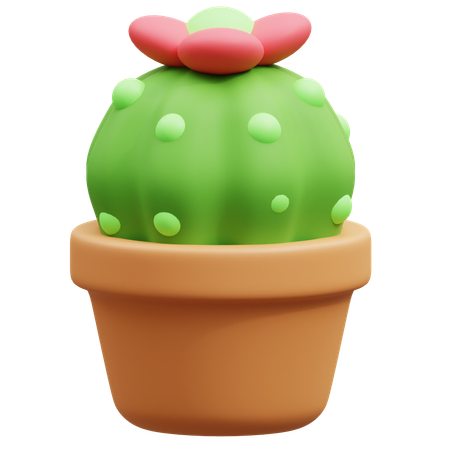 Maceta de cactus  3D Icon