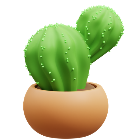 Maceta de cactus  3D Icon