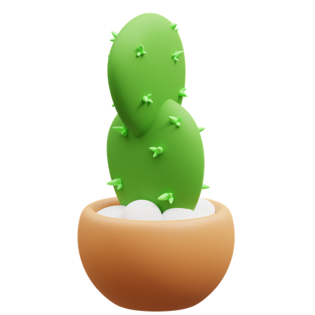 Maceta de cactus  3D Icon