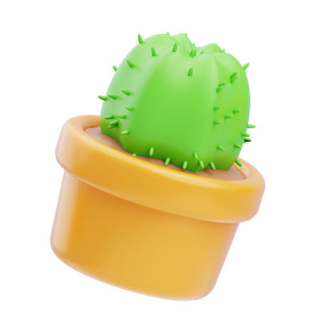 Maceta de cactus  3D Icon