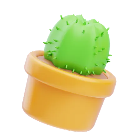 Maceta de cactus  3D Icon