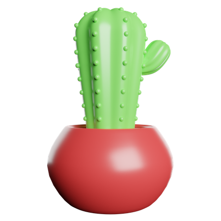 Maceta de cactus  3D Icon