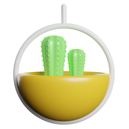 Maceta de cactus  3D Icon