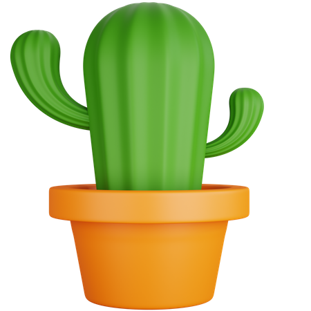 Maceta de cactus  3D Icon