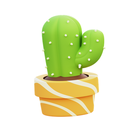 Maceta de cactus  3D Icon