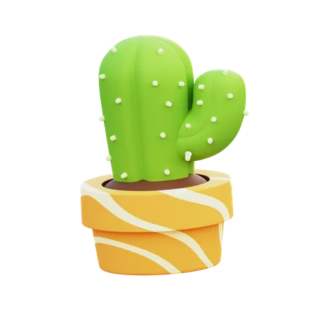 Maceta de cactus  3D Icon