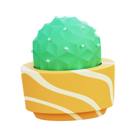 Maceta de cactus  3D Icon