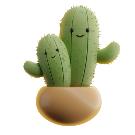 Maceta de cactus  3D Icon