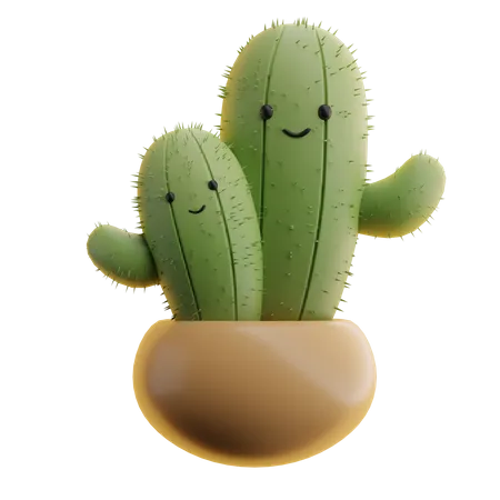 Maceta de cactus  3D Icon