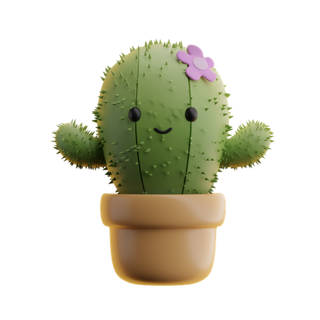 Maceta de cactus  3D Icon