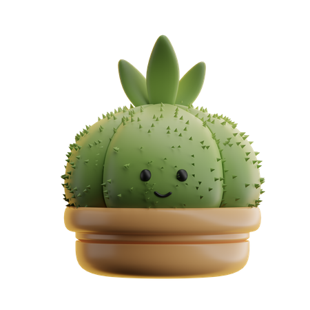 Maceta de cactus  3D Icon