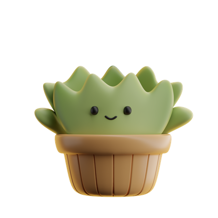 Maceta de cactus  3D Icon