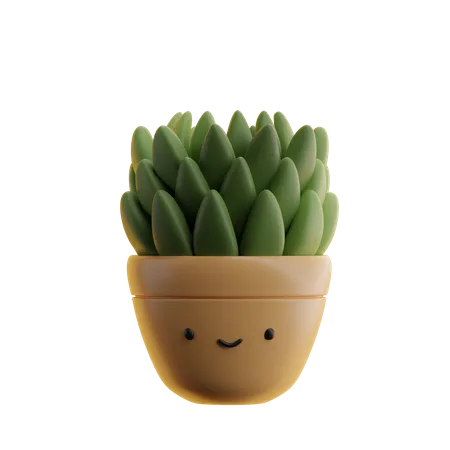 Maceta de cactus  3D Icon