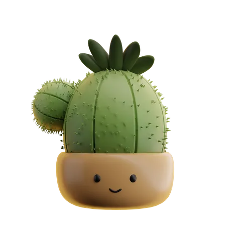 Maceta de cactus  3D Icon