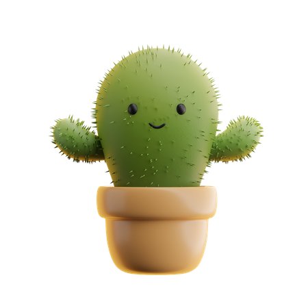 Maceta de cactus  3D Icon