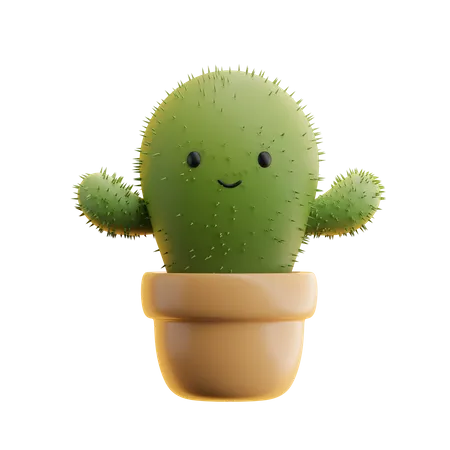 Maceta de cactus  3D Icon