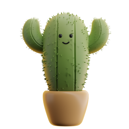 Maceta de cactus  3D Icon