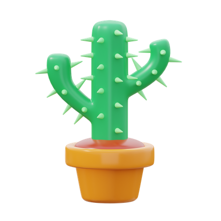 Maceta de cactus  3D Icon