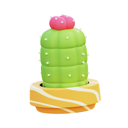 Maceta de cactus lunar  3D Icon