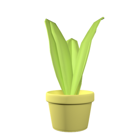 Maceta de hojas  3D Icon