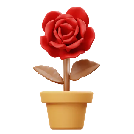 Maceta rosa  3D Icon