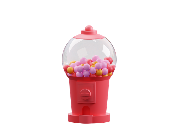 Machine à boules de gomme  3D Icon