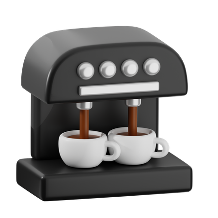 Machine à café double  3D Icon