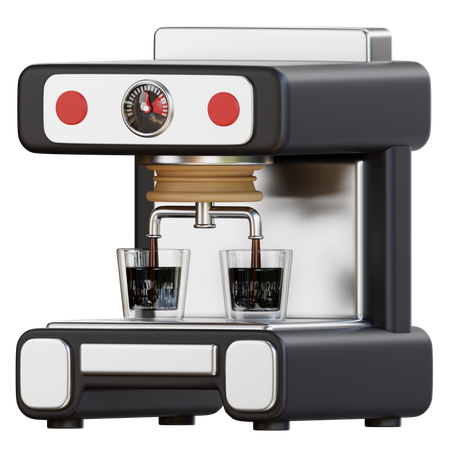 Machine à café double shot  3D Icon