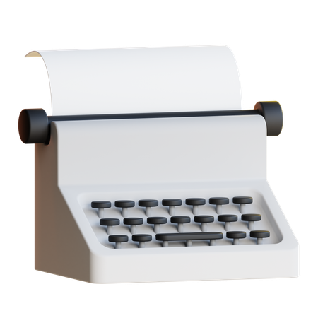 Machine à écrire  3D Icon