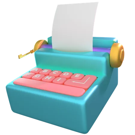 Machine à écrire  3D Icon