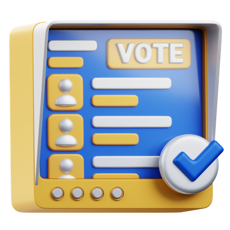 Machine à voter  3D Icon